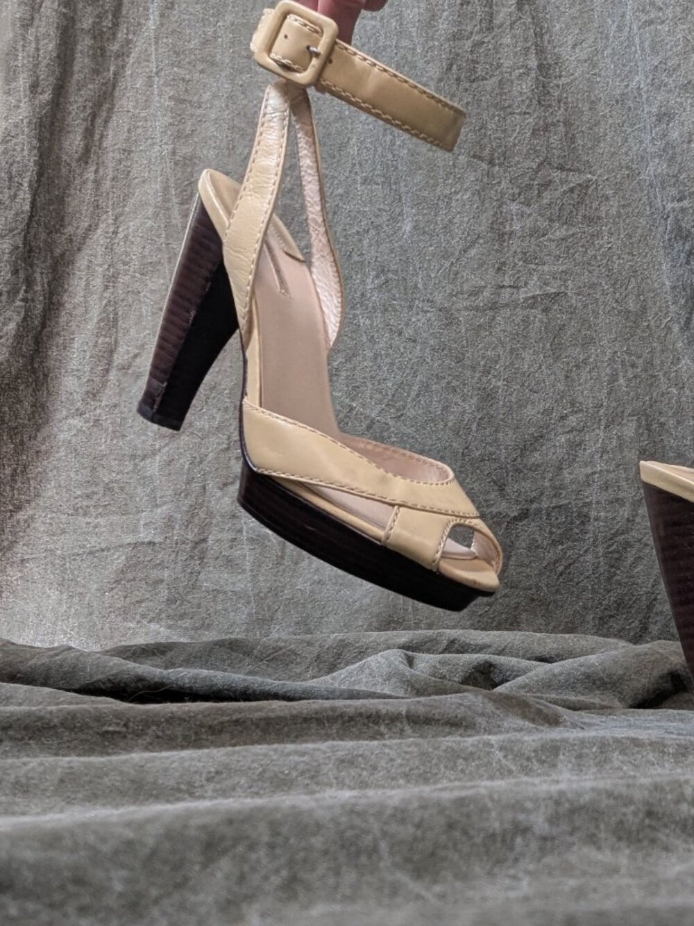 Max Studio Yellow Open Toe Heeled Sandals